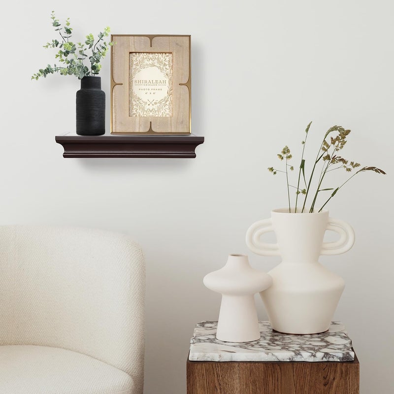 AH-DECOR AHDECOR Floating Shelves Wall Mounted, Deeper Wall Storage Shelf for Home DÃ©cor, Super Sturdy, Easy to Install, 12â€ Wide, 7.75â€ Deep, Espresso Brown - Image 4